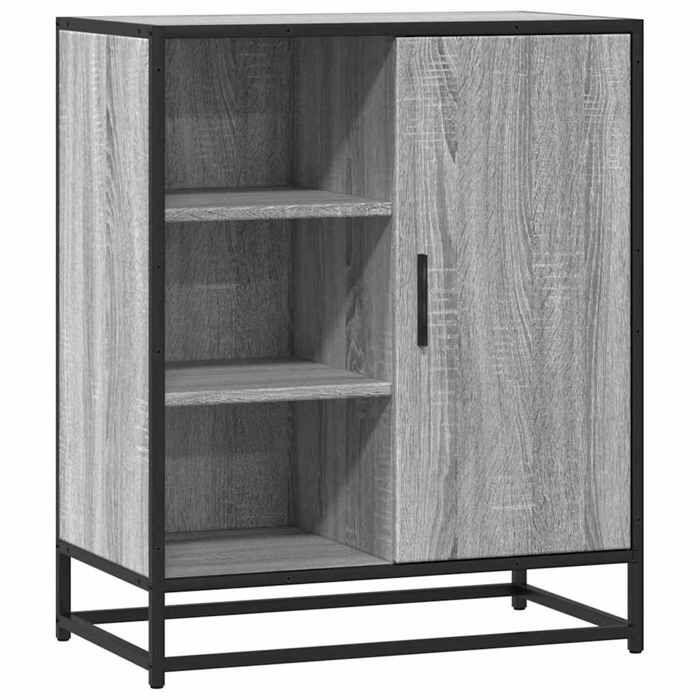 VidaXL Buffet sonoma gris 62x35x76 cm bois d'ingénierie, armoire de rangement, meuble d'entrée, meuble d'appoint, meuble de 848997
