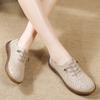 2025 Hollow Flat Mother Shoes Women Casual Shoes Simple White Wear-resistant Women  Sneakers