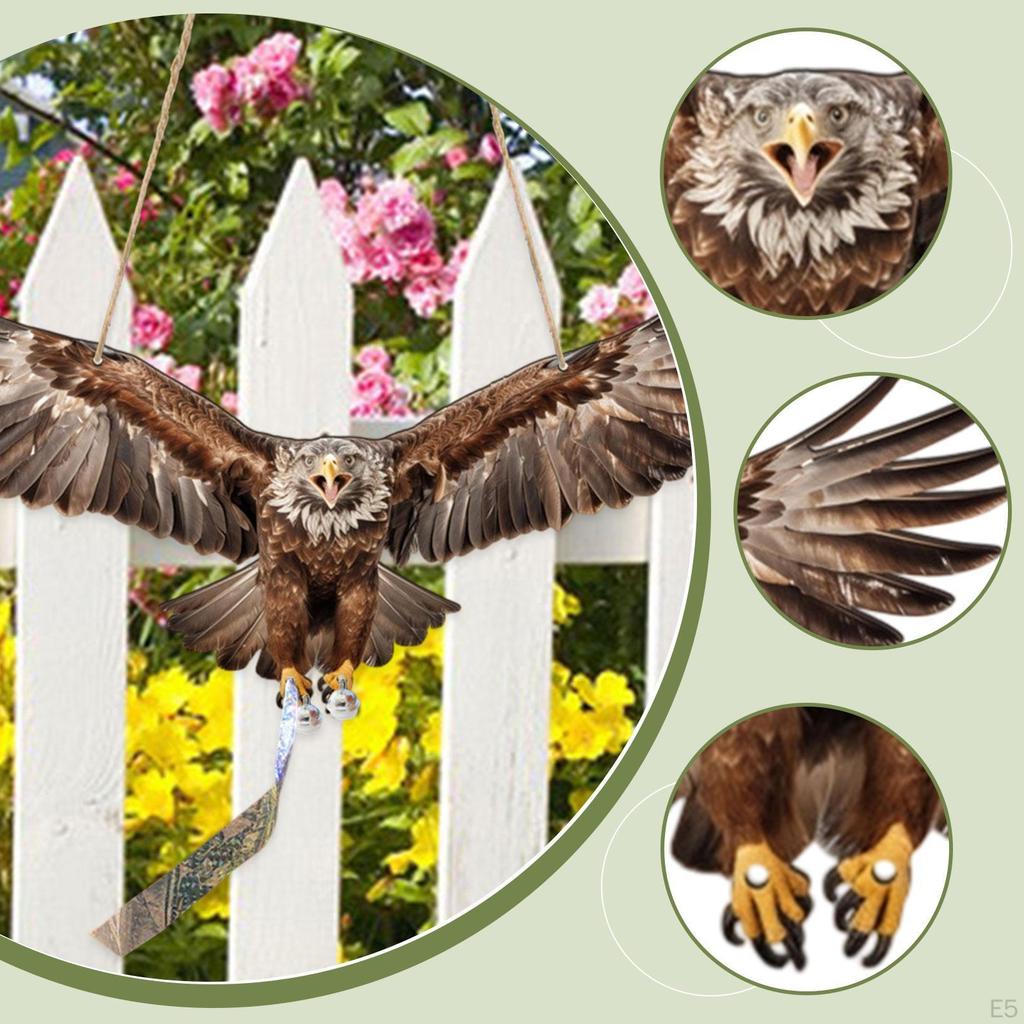 2D Декоративный Орел, Креативная Плоская Табличка с Веревкой, Легко Вешать, Садовое Украшение для Забора, Двора,