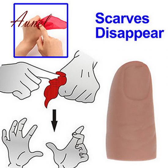 Реквизит для умных фокусов, закрывающий вид, исчезающий пластиковый кончик большого пальца + красный шелк