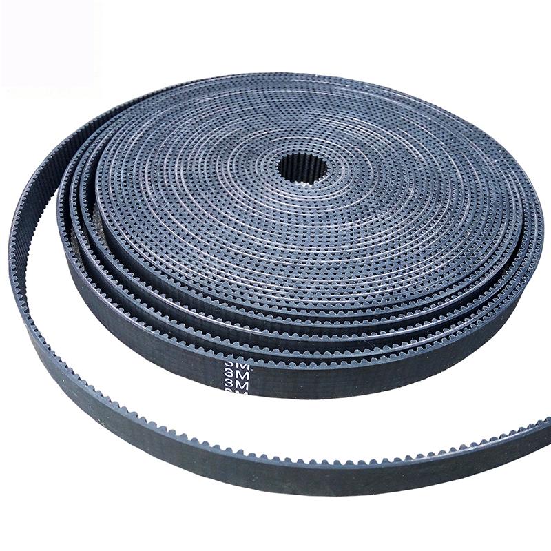 High Quality 10 Meters Rubber HTD 3M Timing Belt  width 15mm with fiberglass core HTD3M Open ended 3M timing pulley CNC machine