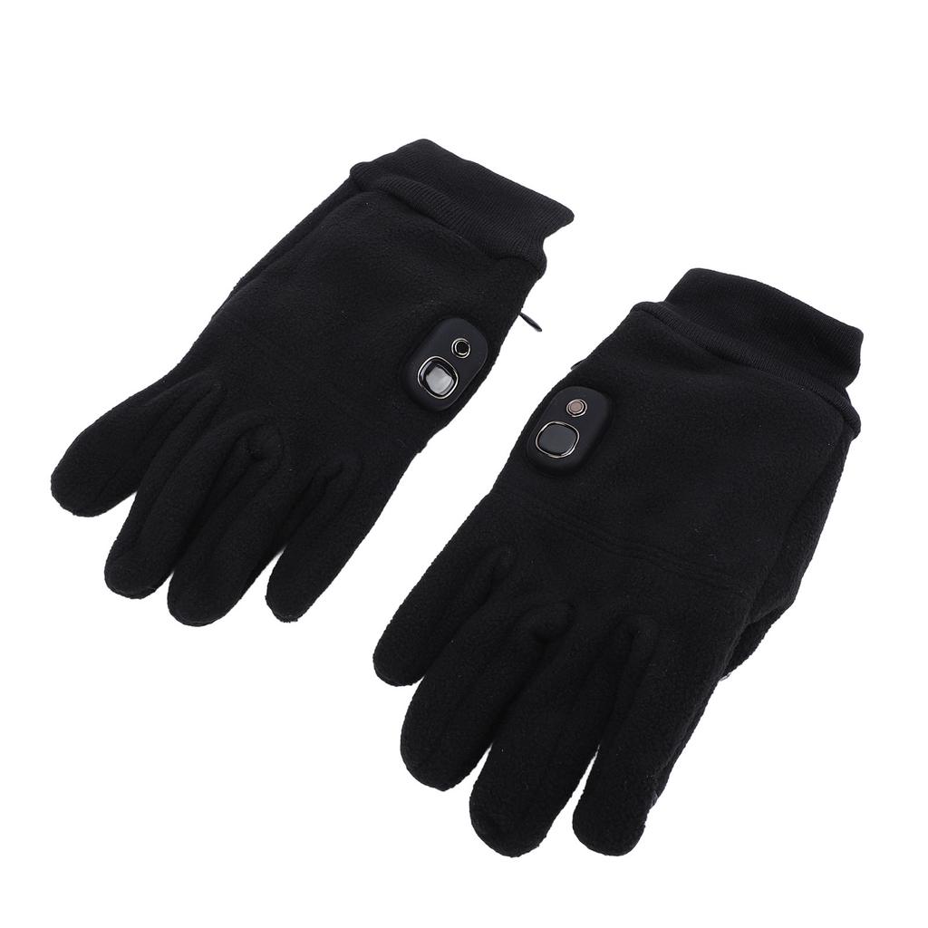 Heated Gloves Detachable Washable Plush Padded Winter Warm Heating Gloves for Skiing and Outdoor