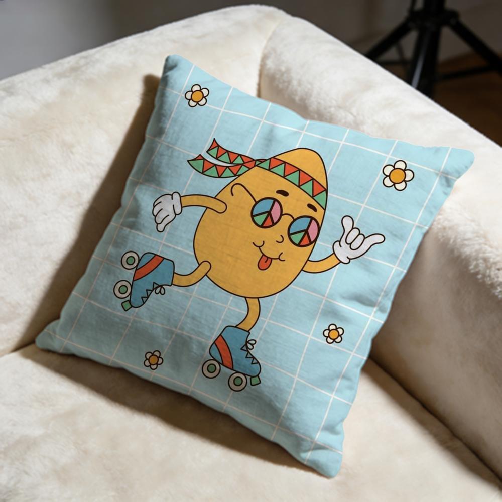 Easter Cushion Cover Soft Decorative Pillow Case Suitable for Bedroom Sofa Car Travel Use