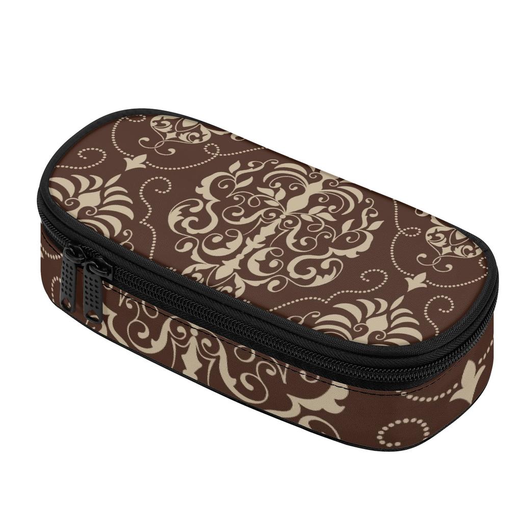 Pen Case 300D Polyester Large Capacity Zipper Closure with Main Pocket Mesh Layer and Removable Pen Divider for Daily School Use
