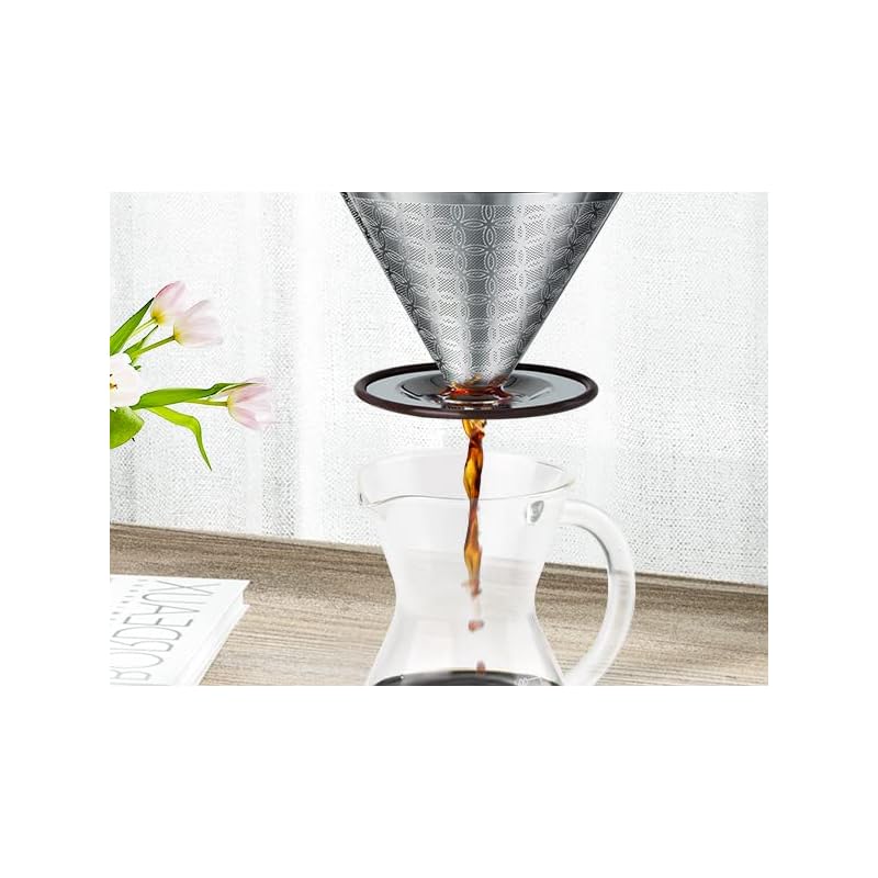 Кофеварка SRIWATANA из нержавеющей стали с двухслойной сеткой, интегрированного типа, в комплекте идет щеточка для чистки на 4 чашки