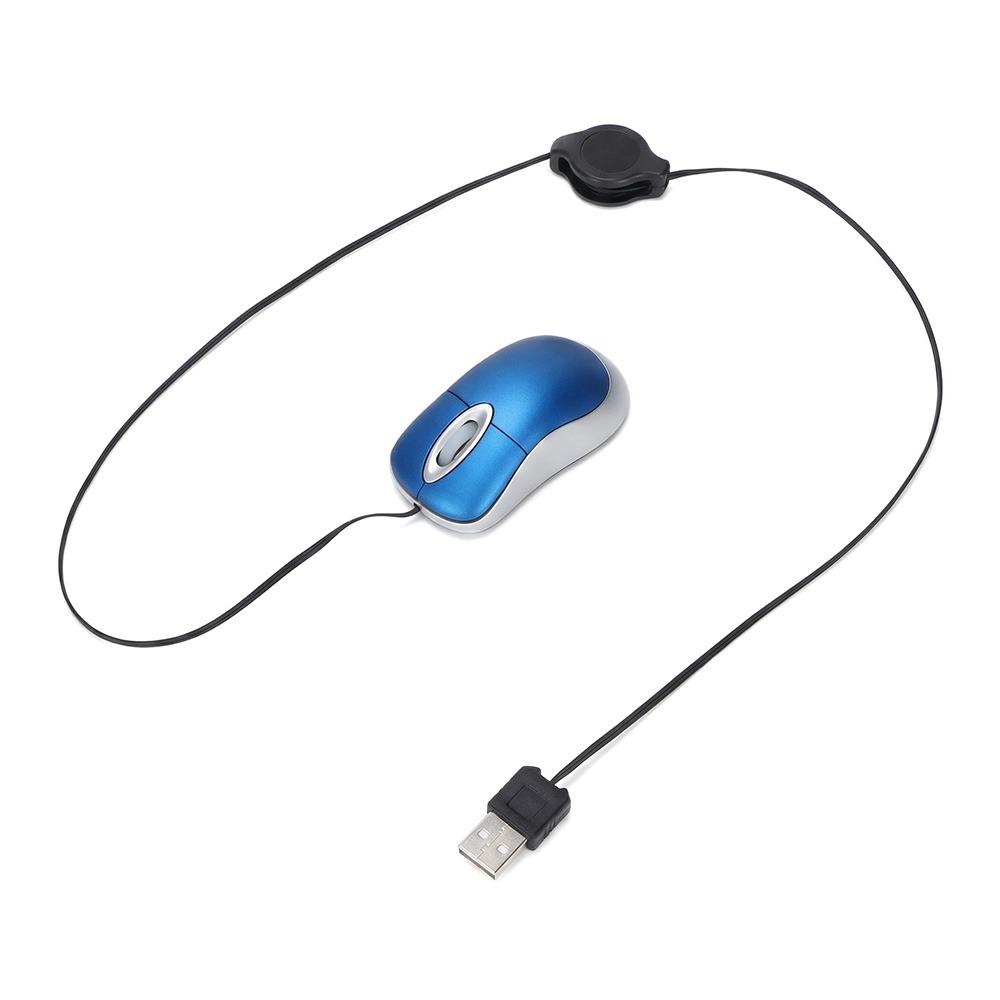 USB-мышь 1200 DPI с выдвижным кабелем, оптическая мышь, портативная проводная мышь для дома, школы
