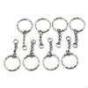 50pcs DIY 25mm Polished  Keyring Keychain Split Ring Short Chain Key Rings