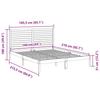 VidaXL Cadre de lit extra long sans matelas 160x210 cm bois massif 3309301