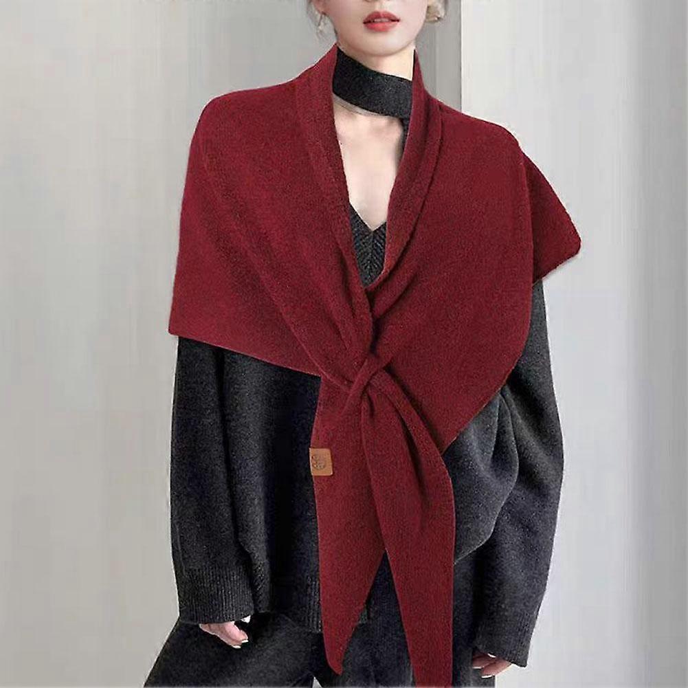 Triangle Scarf Shawl Multifunctional Retro Outdoor Solid-Color Leisure Shawl
