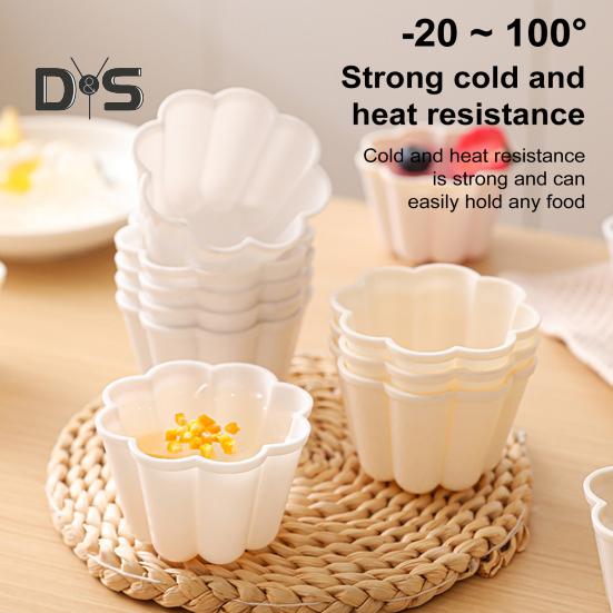 4Pcs Miniature Flower Shaped Pudding Tart Molds Non-Stick Pan Set for Bread Cake Pie Baking Mold Kit for Home Kitchen Outdoor Travel Restaurant