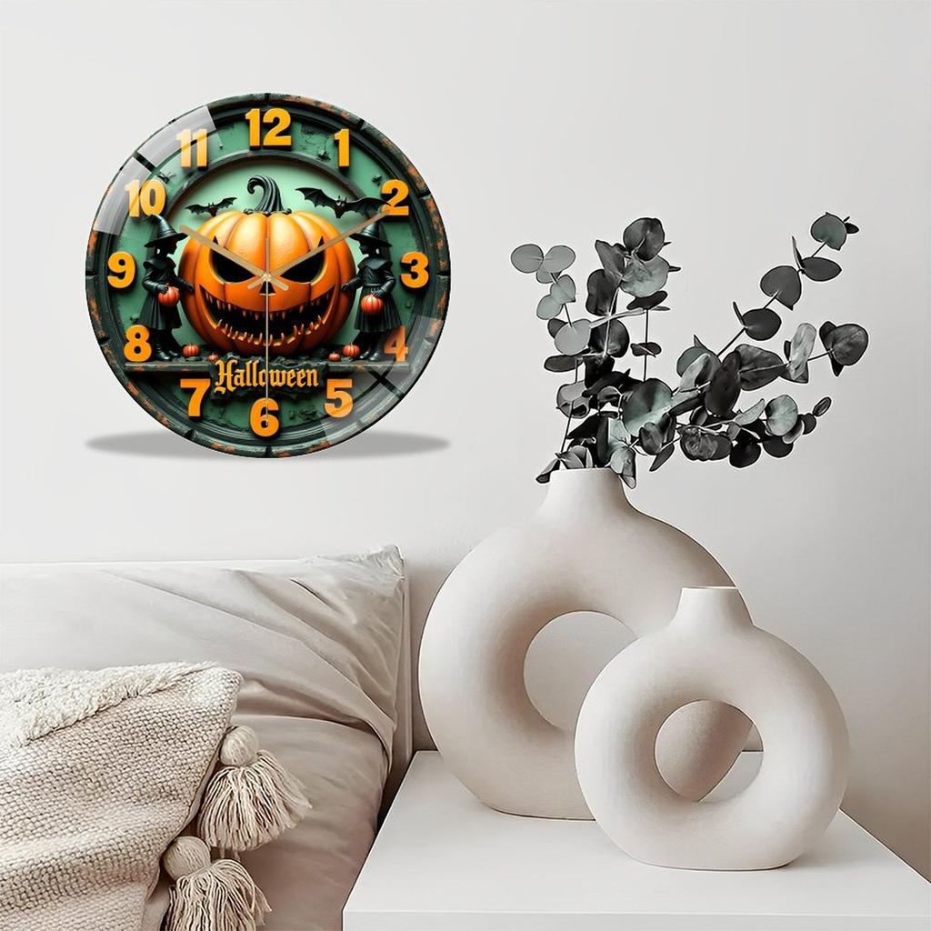 30x30cm Round Glass Wall Clock that is Surprisingly Lightweight for Its Size