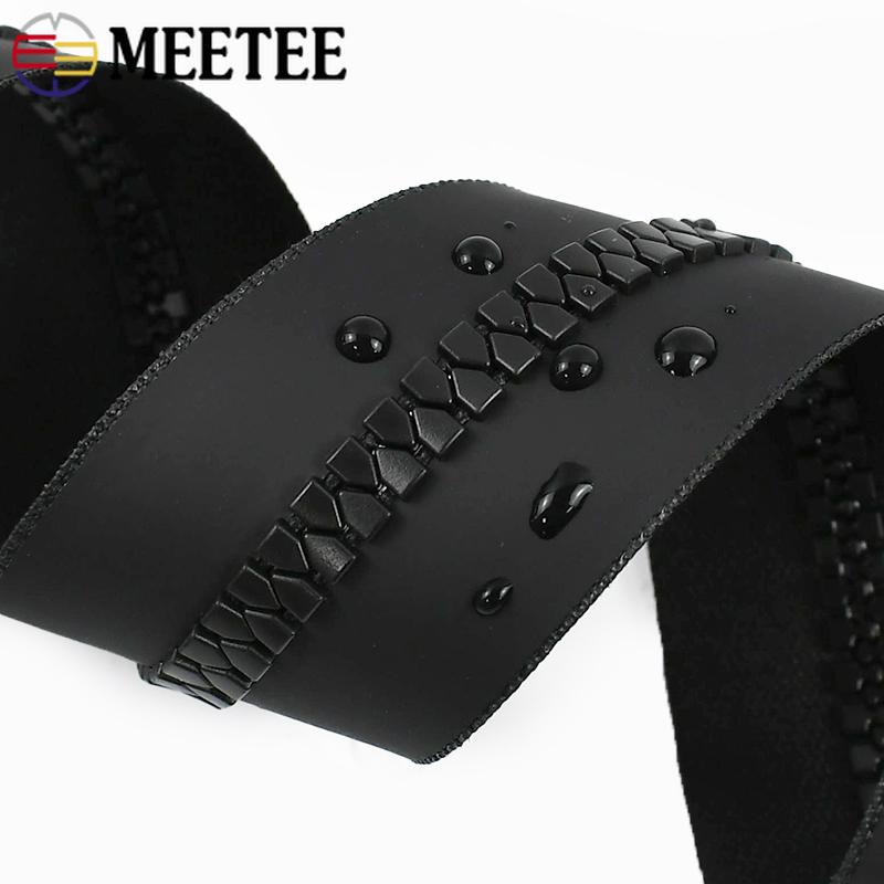 Meetee 3/5/10M 3# 5# 8# Водонепроницаемая смоляная молния для палатки, одежды, куртки, молнии для ремонта, швейные аксессуары DIY