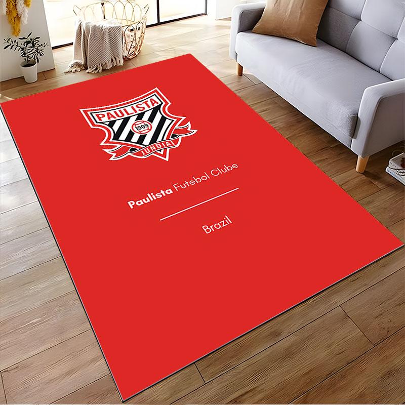 Paulista FC Red Emblem Carpet suitable as a non-slip mat for the living room or bedroom sofa