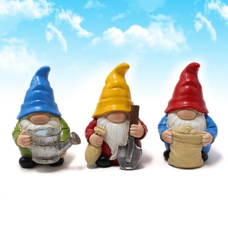 Смоляные ornaments гномов, погодостойкие, водонепроницаемые, для микро-ландшафта, садовая фигурка, украшение для сцены