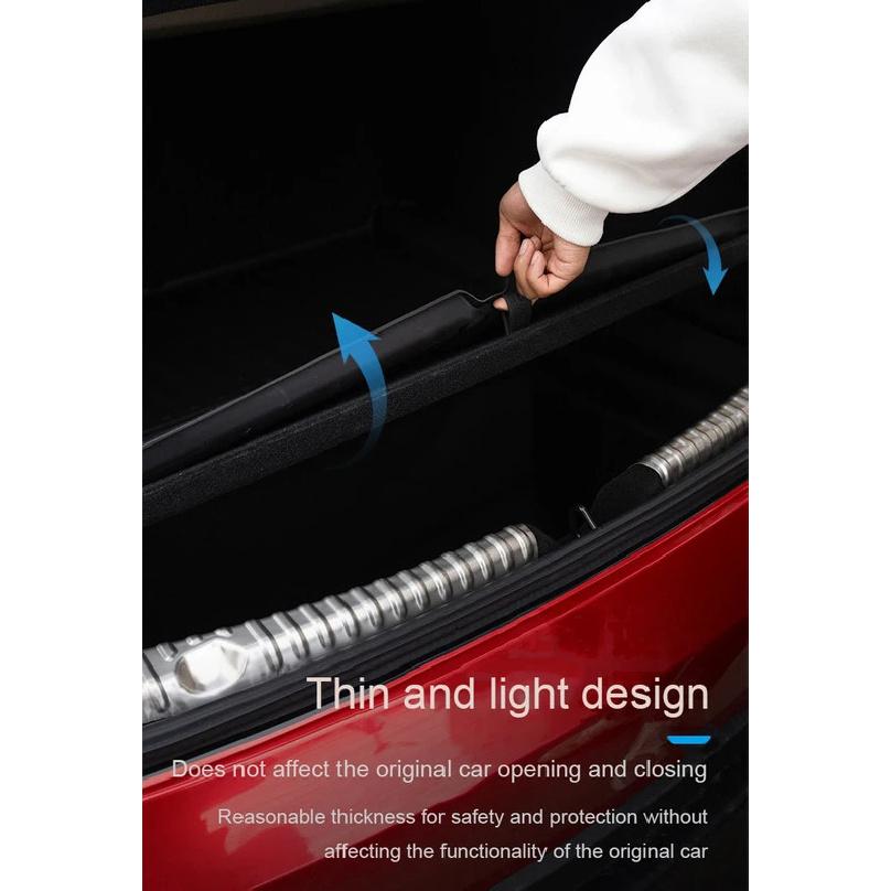 For Tesla Model 3 2024 Highland Trunk Guard Plate Threshold Strip Pedal Tailgate Anti-cutting Rubbing Pad Car Rear Sill Cover