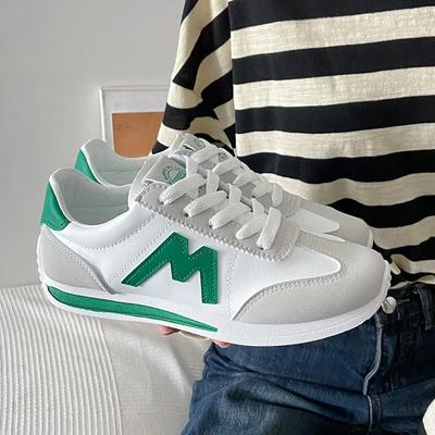 Круглые женские кроссовки легкие универсальные дышащие повседневные спортивные белые туфли на шнуровке теннисные кроссовки