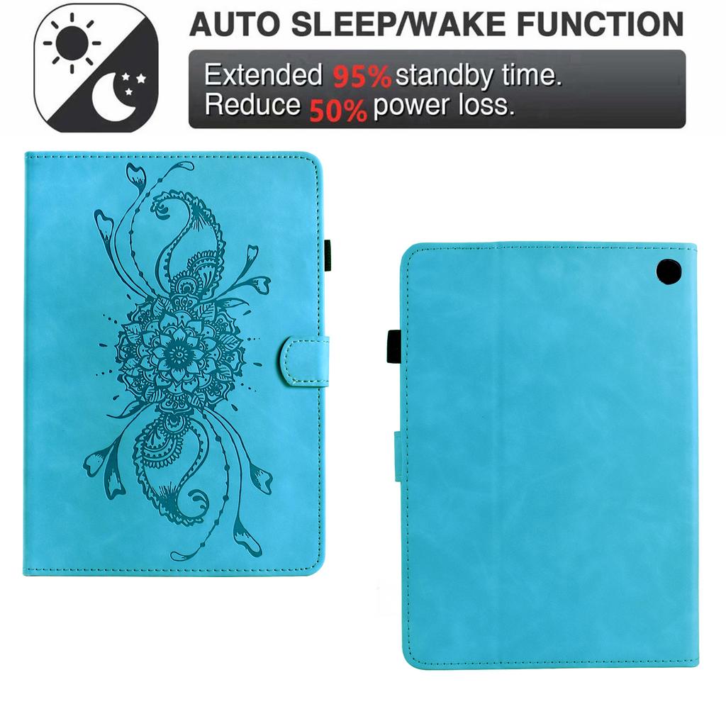 For Amazon Kindle Fire Max 11 2023 Case Mandala Imprinted Leather Tablet Cover with Card Slots