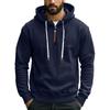 Navy Blue 2025 Autumn and Winter New Heavyweight Hooded Sweatshirt, Thick Casual Jacket for Men, Loose Hoodie, Tank Suit for Men