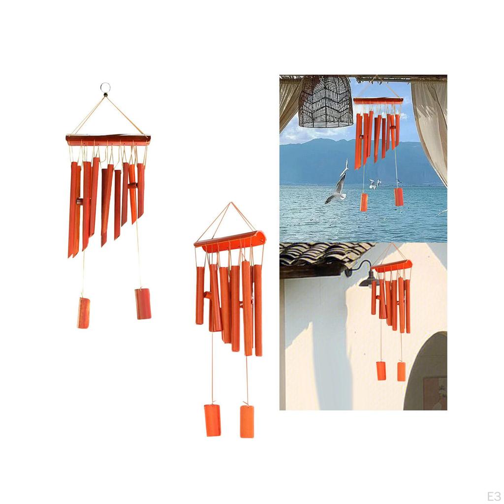 Бамбуковый колокольчик для сада, современный декоративный простой колокольчик, подвесной колокольчик для улицы