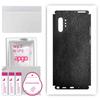 apgo Protective Skin Sticker for the Back+sides Compatible with Samsung Galaxy Note 10 Plus 5G, Full Wrap Film, Foil, Vinyl - Pattern Black Leather