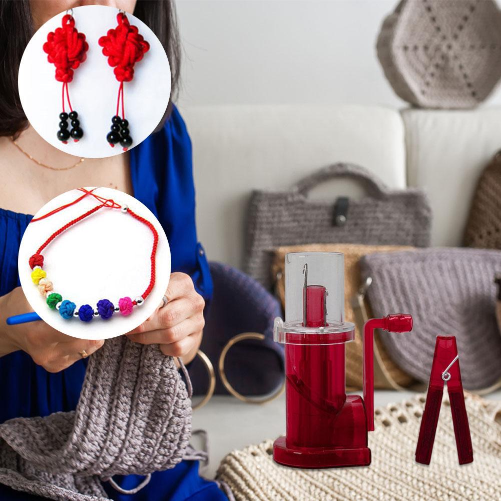 Hand Weave Crocheting Tools Easy Weaver Knitting Tool Knitting Mill Machine Embellish Craft Bracelet DIY Knitting Spool Knitter