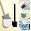 Silicone Toilet Brush and Holder Wall Mounted for Bathroom Quick Drying Efficient Professional Deep Cleaning Toilet Brush