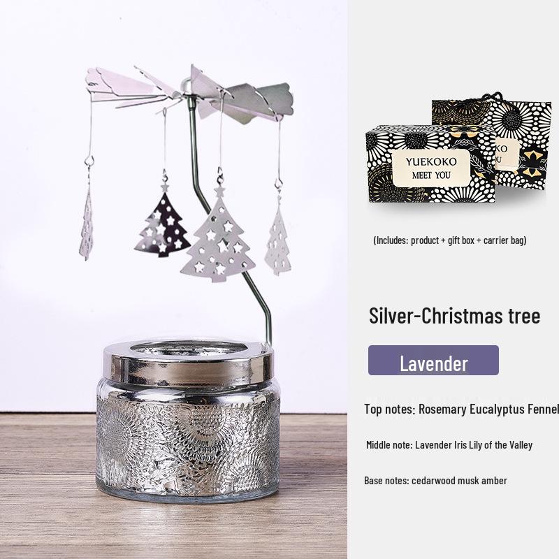 Rotating Soy Wax Scented Candle Holder - Birthday Gift & Home Decor