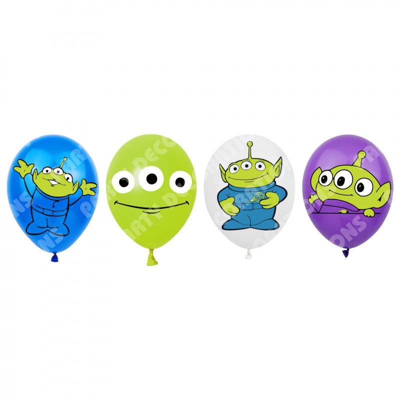 Alien Birthday Party Decorations Kit, Outer Space Theme Banner Flags Balloons Set for Boys Girls Kids