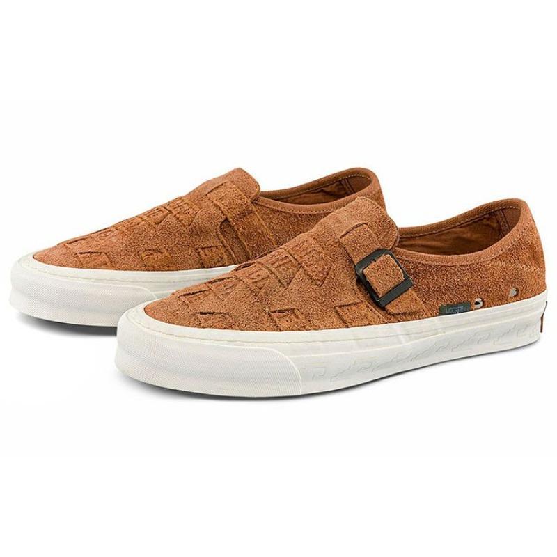 Vans TH Style 47 Huarache LX Leather Low Top Skate Shoes Unisex Brown VN0A5KXNBA8
