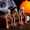 Halloween Skeleton Resin Decorations - Trio Statues - Home Decor Used for Horror Parties Weird Shelves Display Festival Gift Set of Three