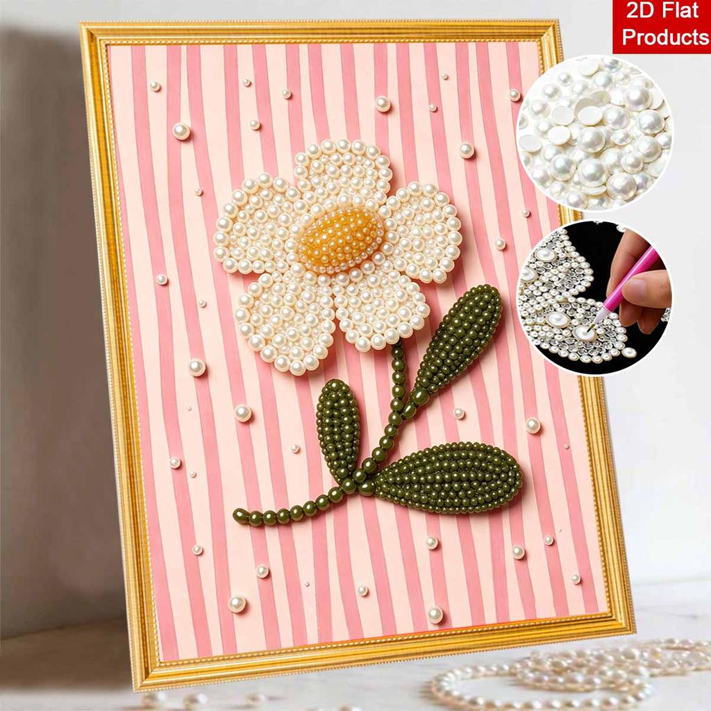 Flower Pearl Painting Art Handmade DIY Pearl Decoration Painting