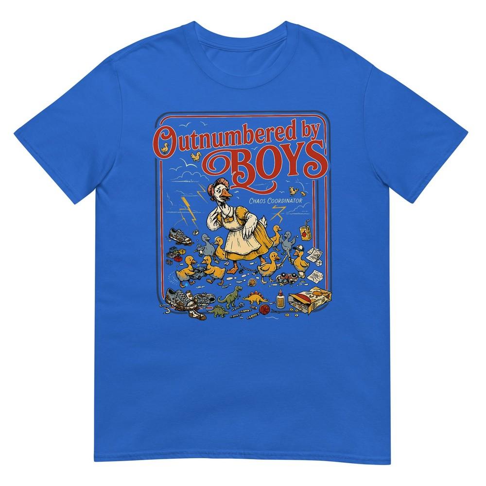Outnumbered By Boys Goose Funny Boy Mom Life Meme Tshirt
