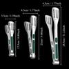 Stainless Steel Kitchen Tongs with Green Non-slip Handle Metal Tongs Practical Cooking Tongs  Home