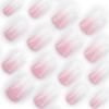 24 шт. Минималистский розовый и белый маникюр с постепенным изменением цвета накладные ногти короткие квадратные носимые ногти простые носимые ногти