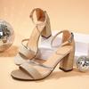 Мода Мода Женские Сандалии 2025 Новые Низкий Каблук Повседневная Обувь Женщина Сексуальный Открытый Носок Летние Квадратные Женские Ремешок на Щиколотке Закрытые Сандалии Женские
