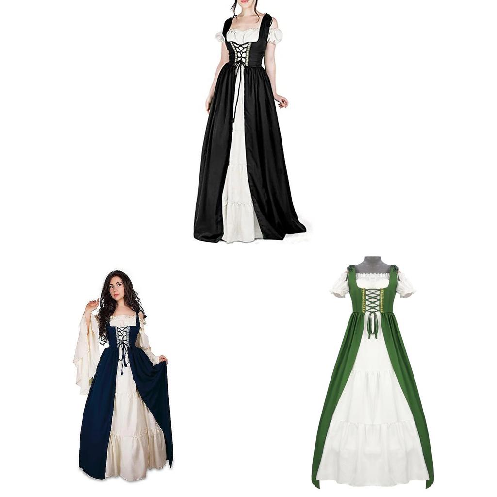 Renaissance Costume Gown With Traditional Fabric And Elegant Design For Cosplay And Collectors