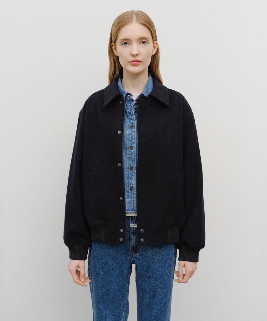 Marith + Franois Girbaud Wool Collar Varsity Jacket Navy