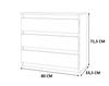 White Chest of Drawers 80 CM 3 S Vintage TV Cabinet Old Living Room Furniture