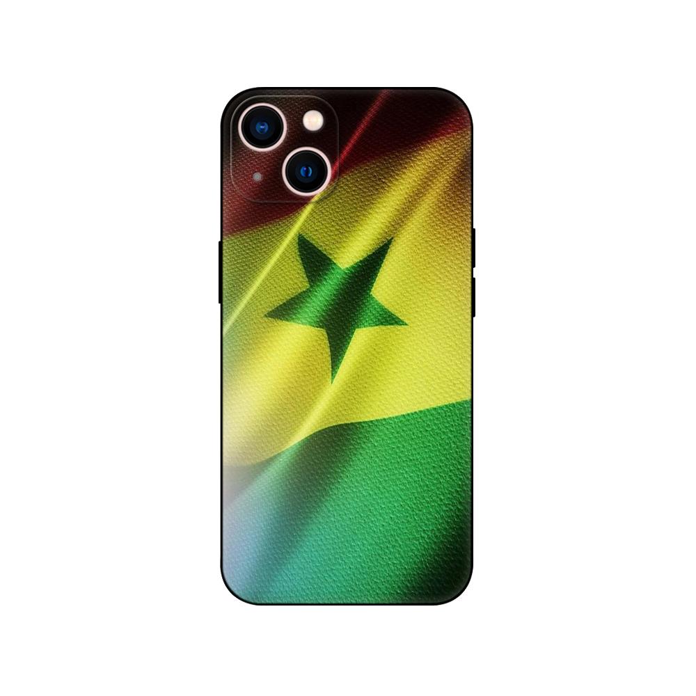 Black Tpu Case For Samsung Galaxy M53 M13 M62 A12 A22 A32 A42 A52 A72 4g 5g A20S Back Cover Senegal Flag