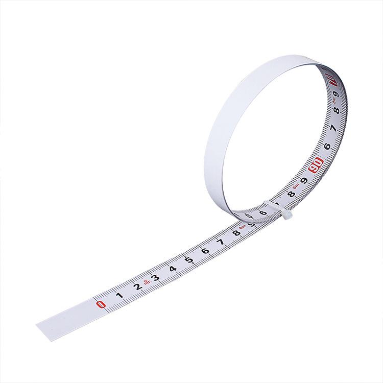 Self-Adhesive Steel Ruler with Measuring Tape Strip and Reverse Mechanical Scale