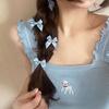 6pcs Ribbon Bow Hair Clips Ballet Sweet Bowknot Hairpins Bang Clip Korean Girls Mini Grabs Clips Women Headwear Hair Accessories