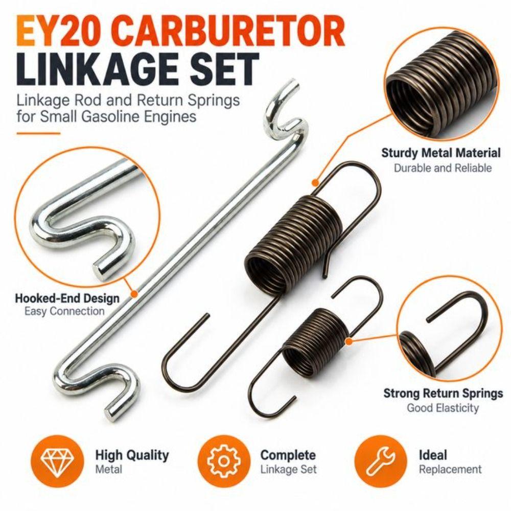 Metal Throttle Linkage Rod Hooked Ends Carburetor Spring Set Return Spring Set Engine Linkage Kit
