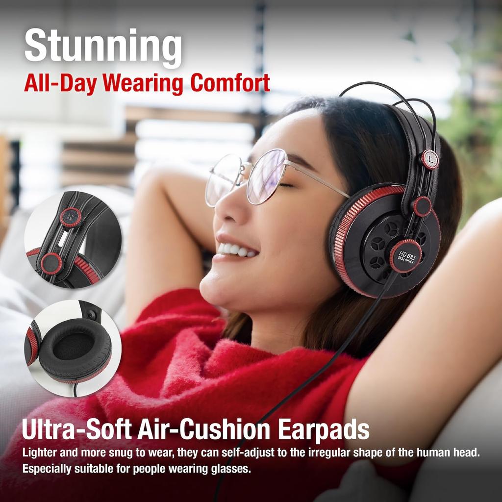 Superlux Professional Monitor Headphones Black Edition Semi-Open HD681-AIR