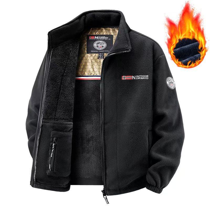 Флисовая куртка для мужчин и женщин, флисовый кардиган, свободная куртка со стойкой, уличный ветрозащитный и теплый костюм для походов