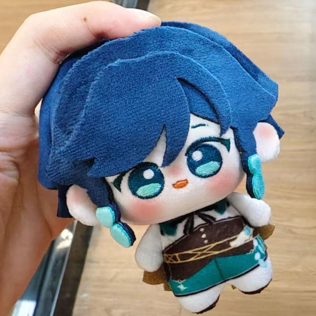 10Cm Genshin Impact Venti Cute Print Cotton Doll Adorable Plush Doll Backpack Hanger Surprise Gift For Friends