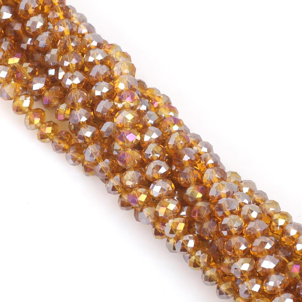 30-200Pcs Rondelle Austria Faceted Crystal Glass Beads Loose Spacer Beads for Jewelry Making