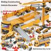 10 Стилей Набор Инженерных Машин Многофункциональный Сплав Большая Подъемная Машина Экскаватор Бетономешалка Вилочный Погрузчик