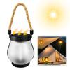1-2 Set Solar Flame Flickering Camping Light with Rope Handle Garden Decoration Outdoor Lawn Path Yard Patio Hanging Lamp