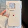 Простой Чехол для Телефона с Рисунком Красного Сердца Любви Для iPhone 17 16 Pro Max 15 14 Plus 13 12 11 Pro Max X XR XS Мягкий Чехол с Рисунком Личи