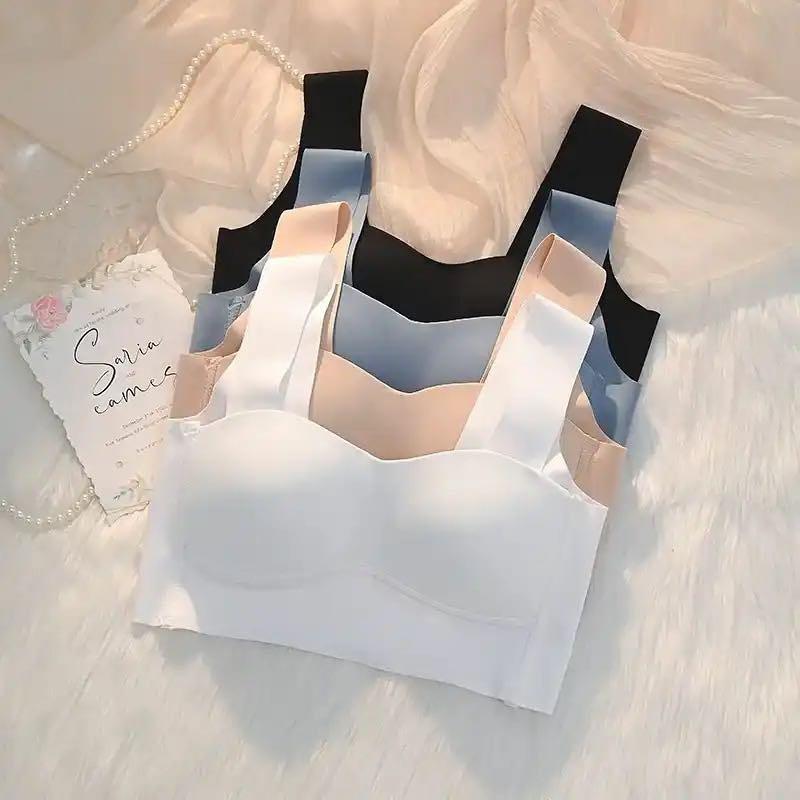 Бесшовное нижнее белье сексуальный бюстгальтер топ женский беспроводной бюстгальтер удобный однотонный бюстгальтер